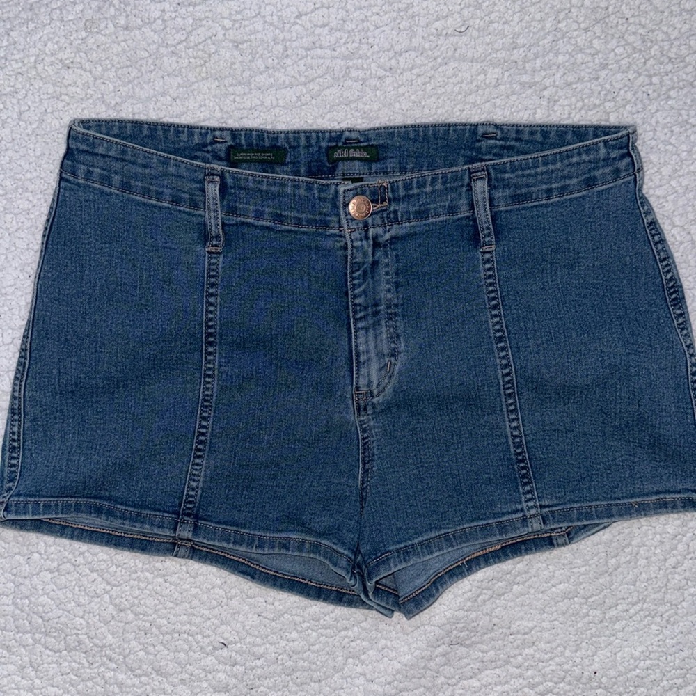 Super High Rise Wild Fable Seamed Denim Jean Shorts